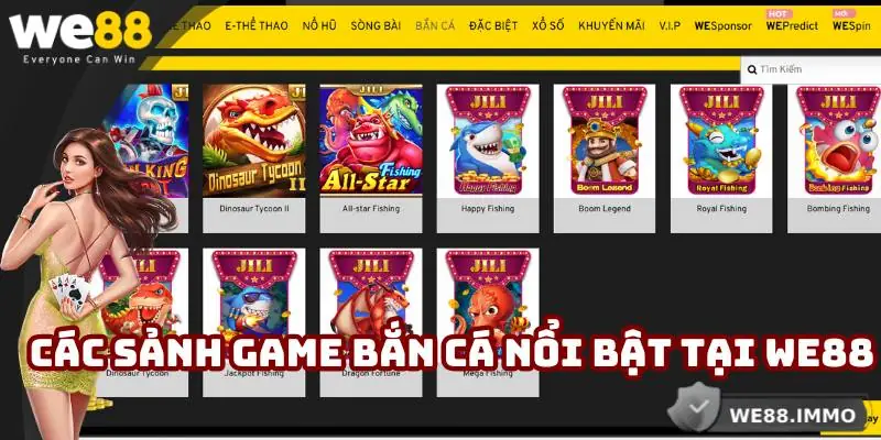 Các sảnh game bắn cá nổi bật